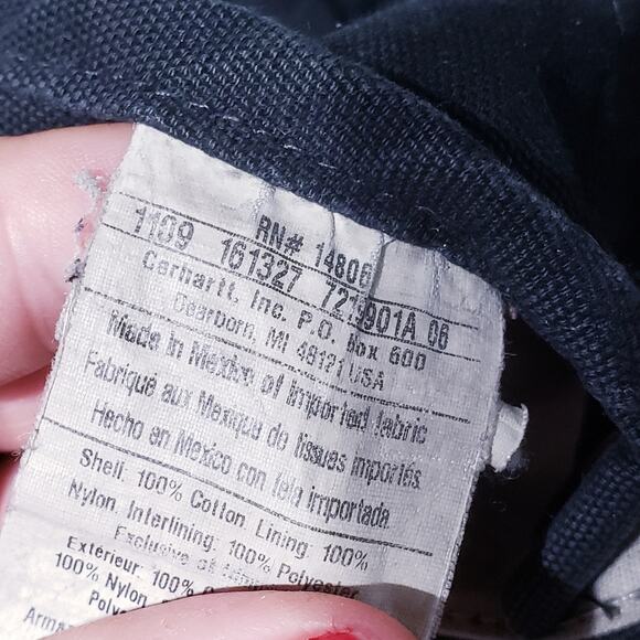 Carhartt Overalls Mens 36x30 Black Bib Double Knee Insulated R02 BLK - Picture 11 of 11